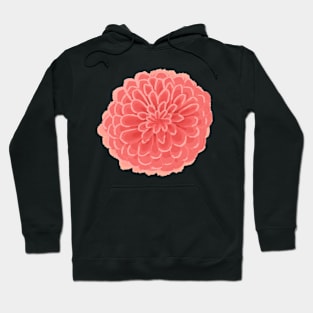 Delicate Peach Dahlia Hoodie